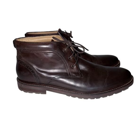 Florsheim Brown Leather Chukka Boots Men’s 12 Lace Up Ankle Boot Rugged Sole main image 6